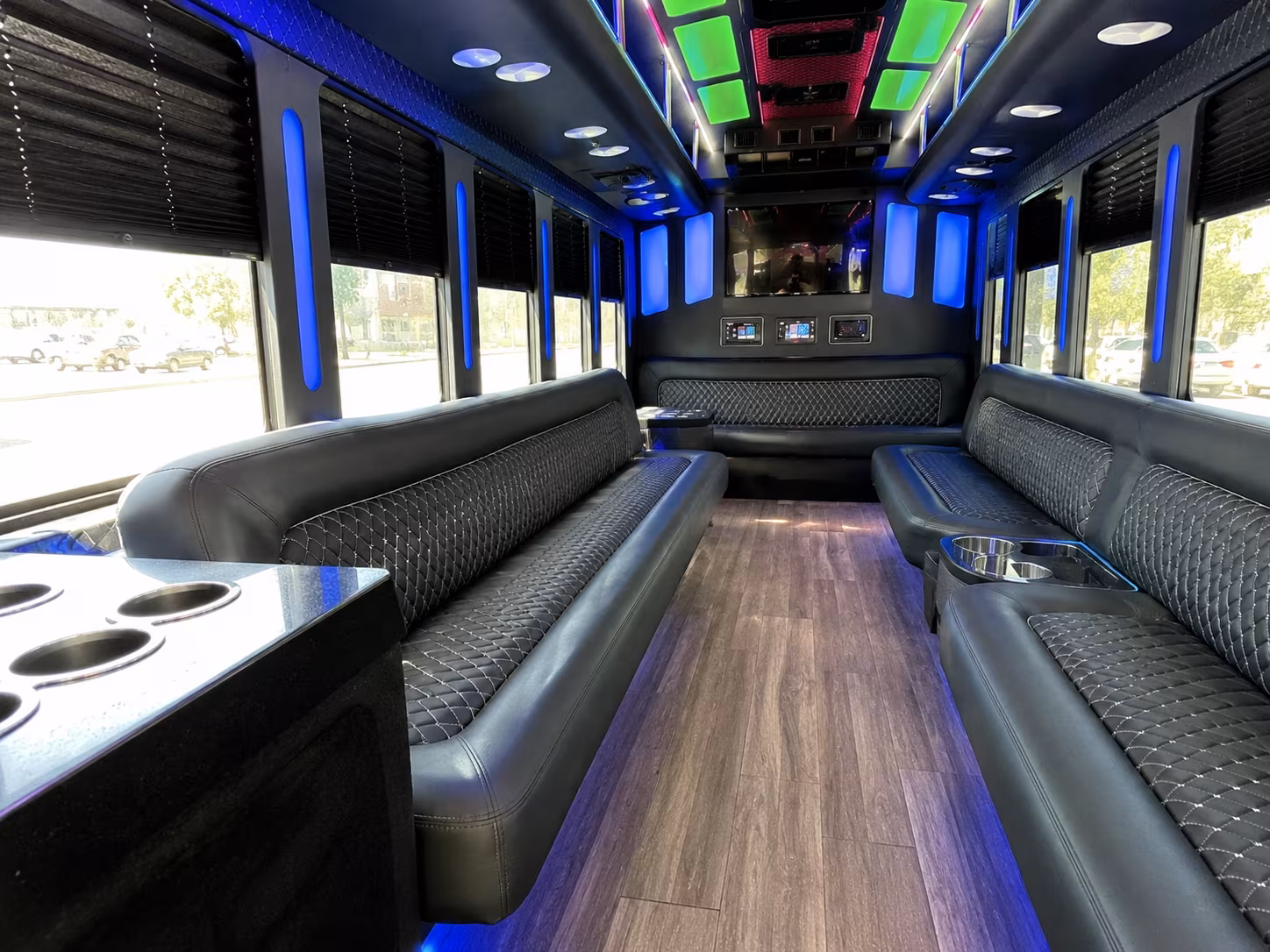 apopka 15 passenger party bus inside