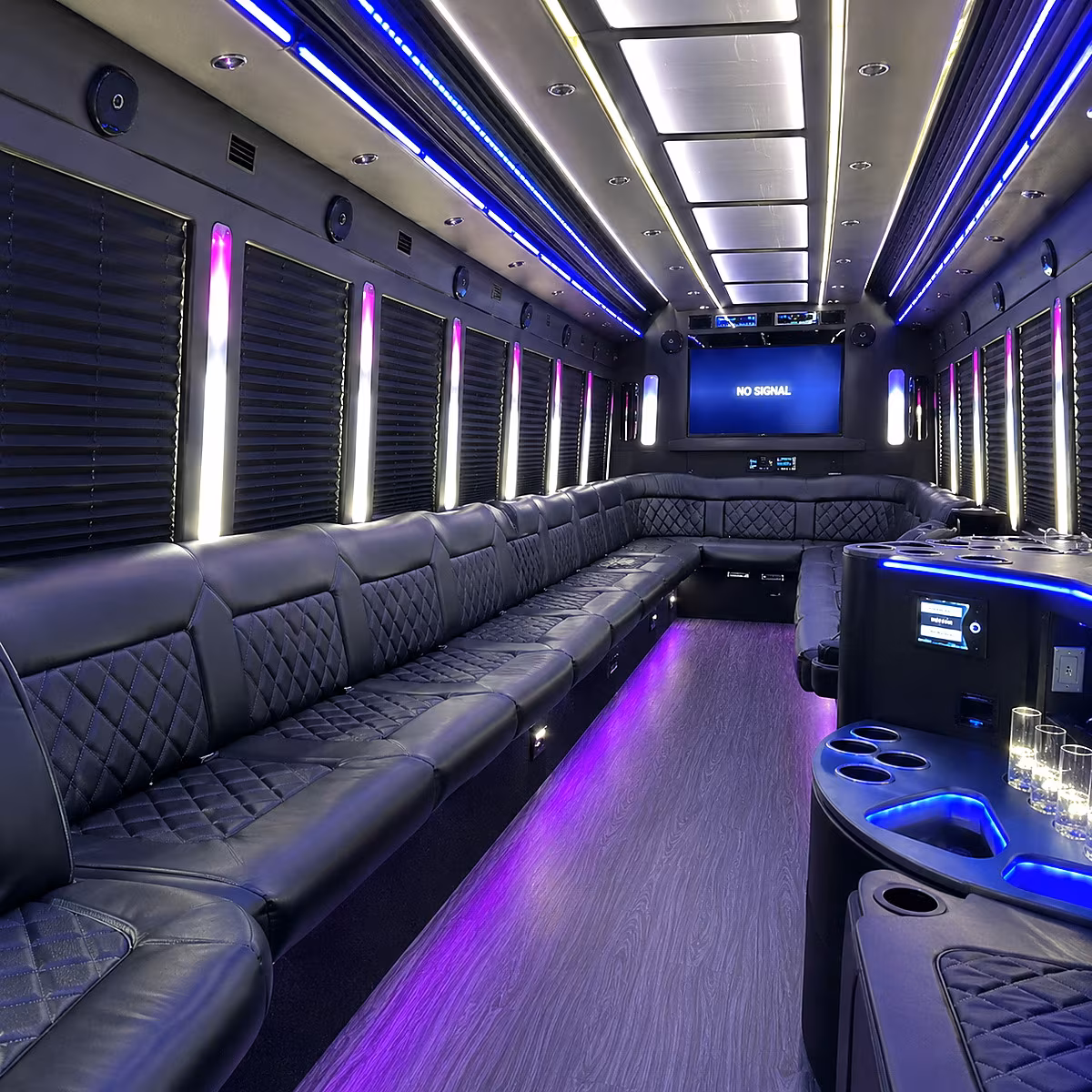 apopka 30 passenger party bus inside