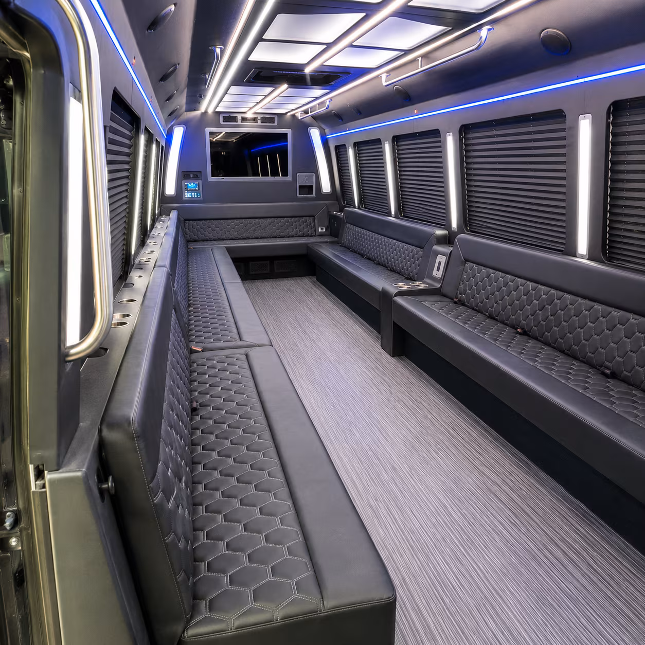 apopka 40 passenger party bus interior