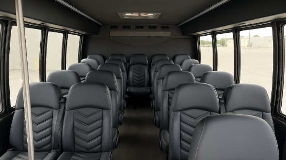 Interior of Charter Bus Company Apopka's 15 Passenger Minibus in Apopka
