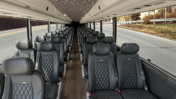Interior of Charter Bus Company Oviedo's 20 Passenger Mini bus in Oviedo