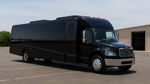 Exterior of Charter Bus Company Apopka's 28 Passenger Mini bus in Apopka