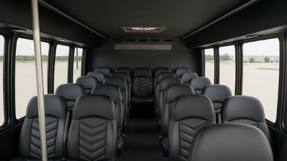Interior of Charter Bus Company Apopka's 28 Passenger Mini bus in Apopka