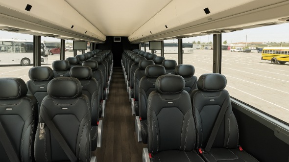 Interior of Charter Bus Company Apopka's 35 Passenger Minibus in Apopka