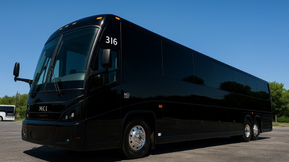 Exterior of Charter Bus Company Apopka's 50 Passenger Charter Bus in Apopka