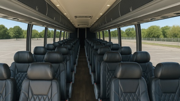 Interior of Charter Bus Company Apopka's 50 Passenger Charter Bus in Apopka