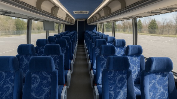 Interior of Charter Bus Company Apopka's 54 Passenger Charter Bus in Apopka