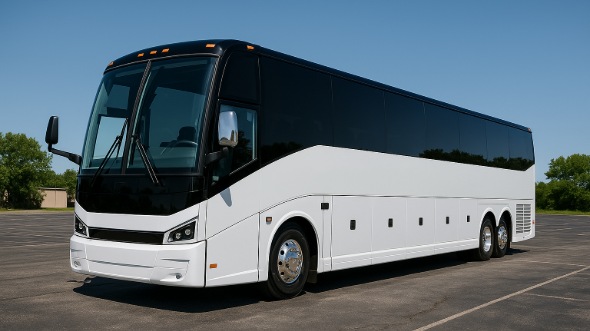 Exterior of Charter Bus Company Apopka's 55 Passenger Charter Bus in Apopka