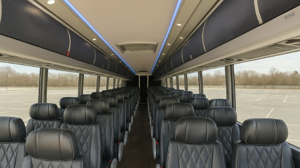 Interior of Charter Bus Company Apopka's 55 Passenger Charter Bus in Apopka