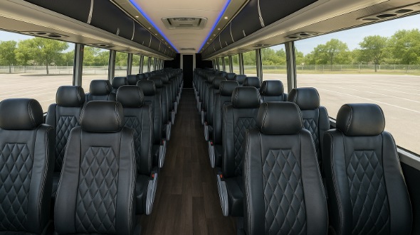 apopka 56 passenger charter bus inside
