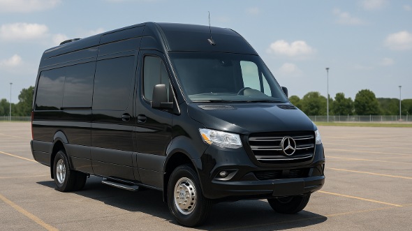Exterior of Charter Bus Company Apopka's Sprinter Van Rental With Driver in Apopka